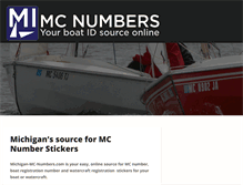 Tablet Screenshot of michigan-mc-numbers.com